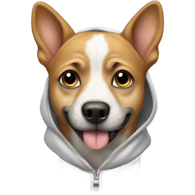 Dog with hoody emoji