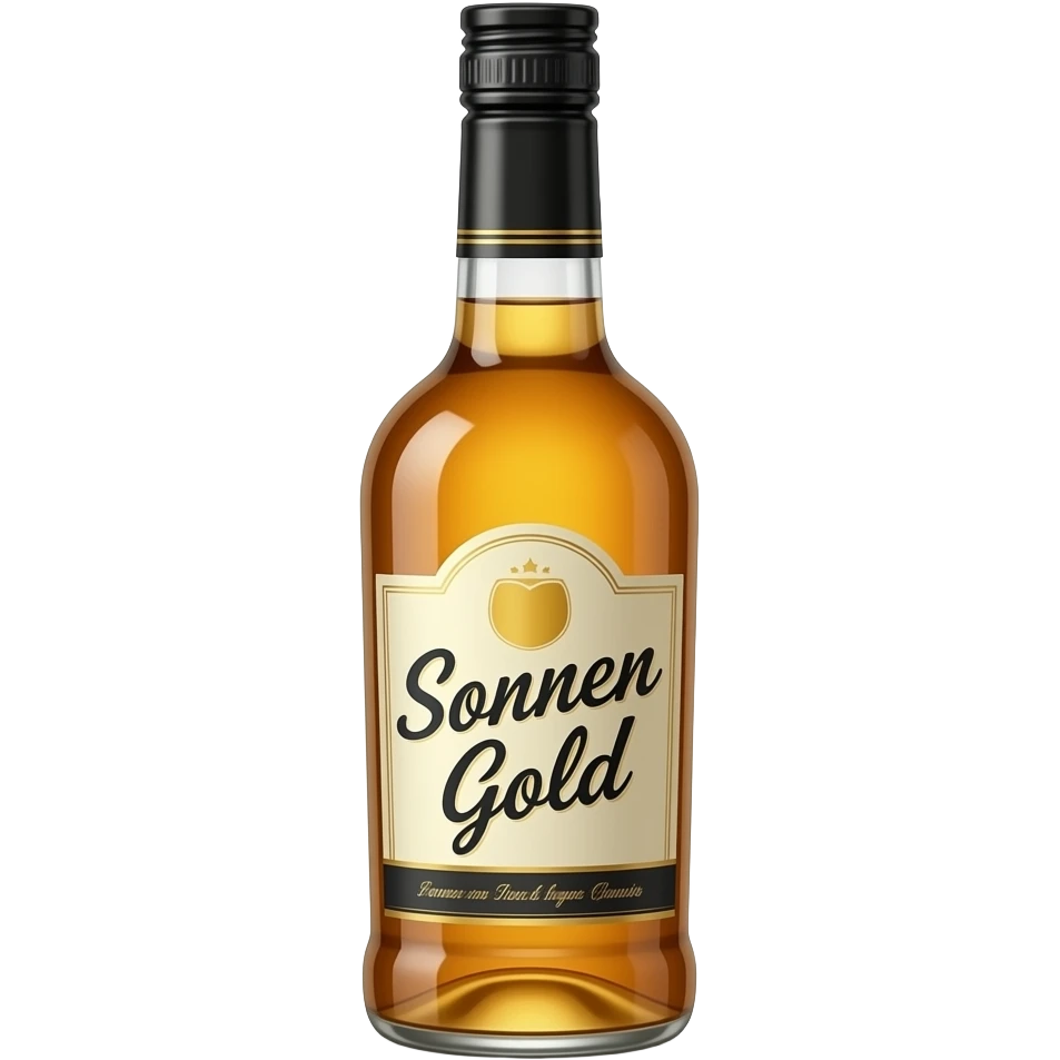 alkoholische Flasche mit der Aufschrift Sonnen Gold emoji