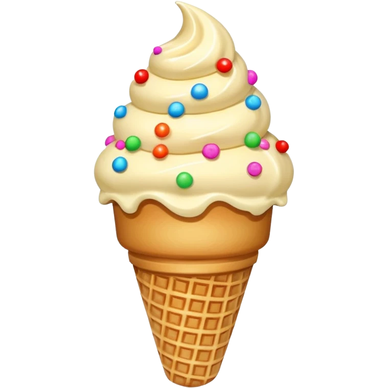 Ice Cream Vanilla Cone with Sprinkles


 emoji