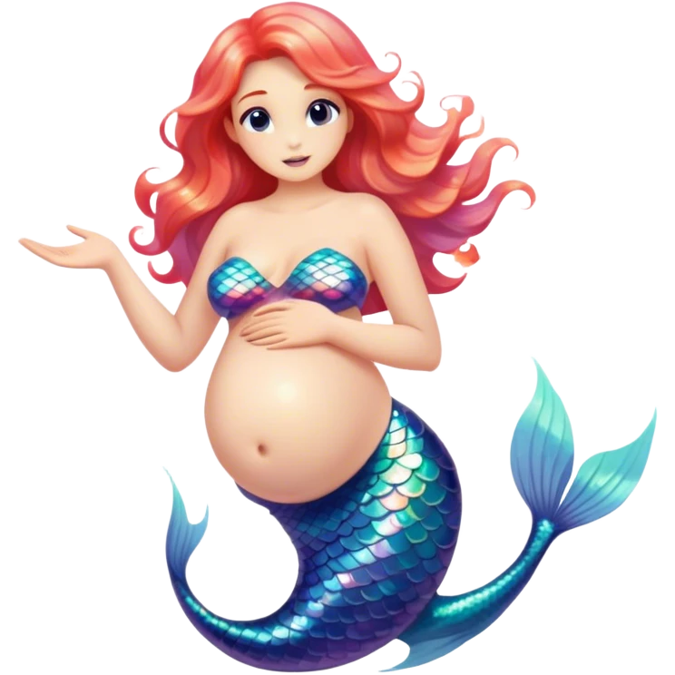 Pregnant mermaid emoji