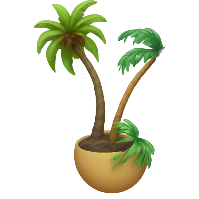A rad heart and a small palm tree emoji