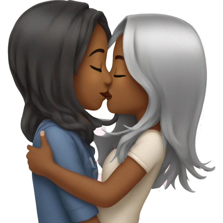 girl kissing girl emoji