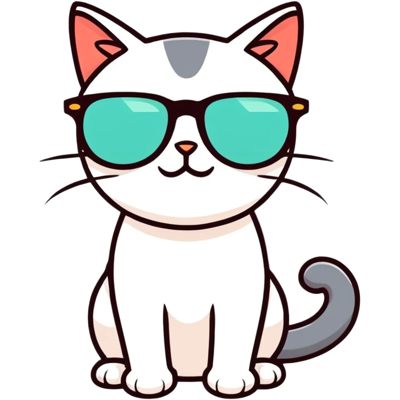 Cat with sunglasses emoji