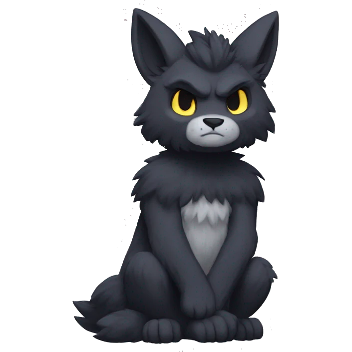 Anthro Dark Edgy Cool Shy Grumpy Fluffy FurSona Fakemon Full Body emoji