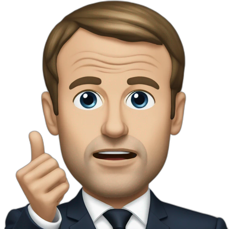 Emmanuel Macron contre les manifestants emoji