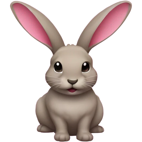 Conejo con pestañas y un moño rosa  emoji
