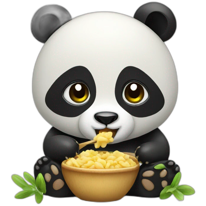 panda eats emoji