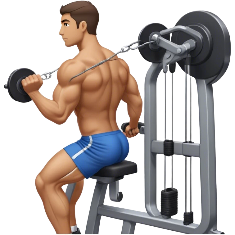 side-view man cable-machine tricep-pushdown emoji