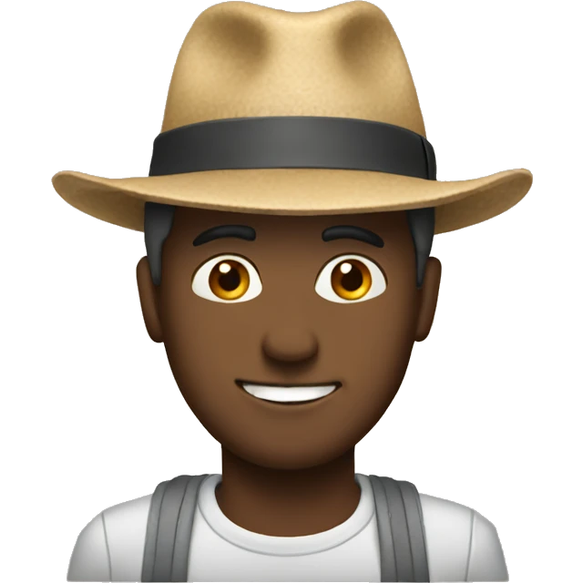 A guy with a hat emoji