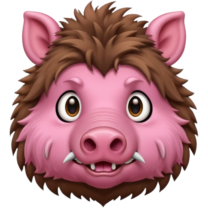 very cute fluffy boar emoji