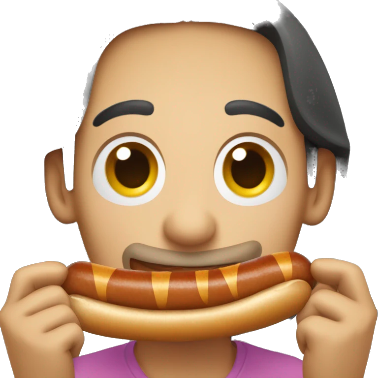 holding a bratwurst emoji