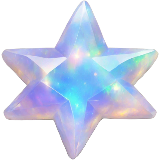 Two small one big star opal crystal emoji