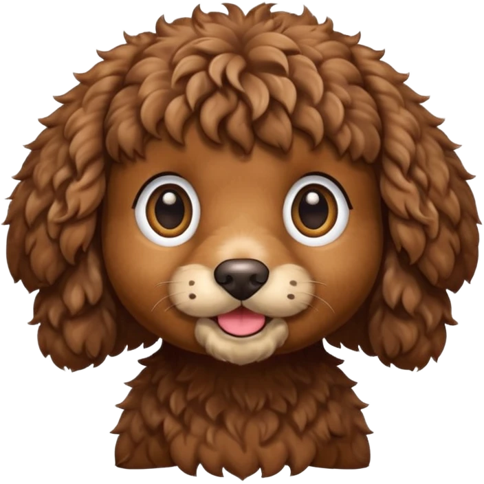 Brown cockapoo  emoji
