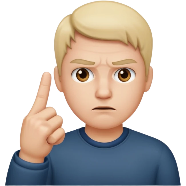 annoyed with middle finger emoji