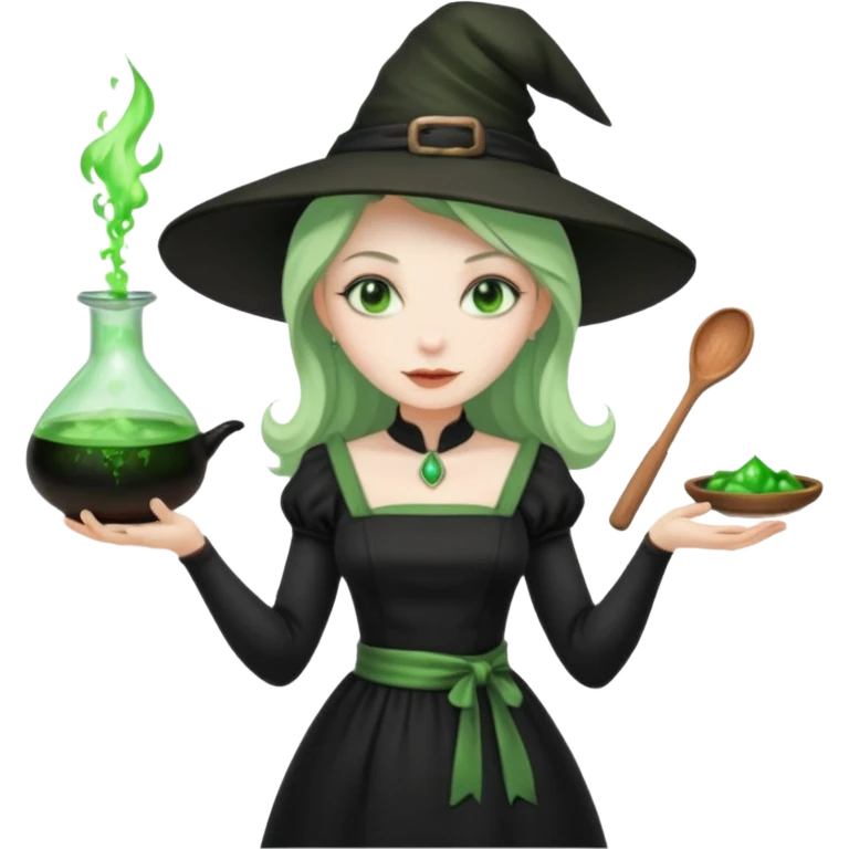 green witch cooking potion emoji