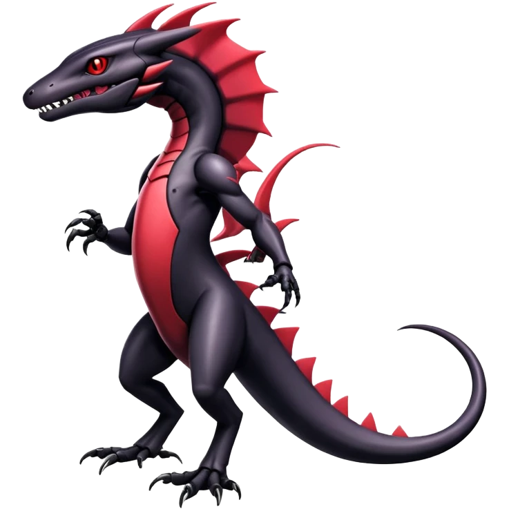 Shiny Exotic Edgy Badass Gothic Cool epic Salandit-Genesect-Koraidon-Fakémon-hybrid-creature (full body)  emoji