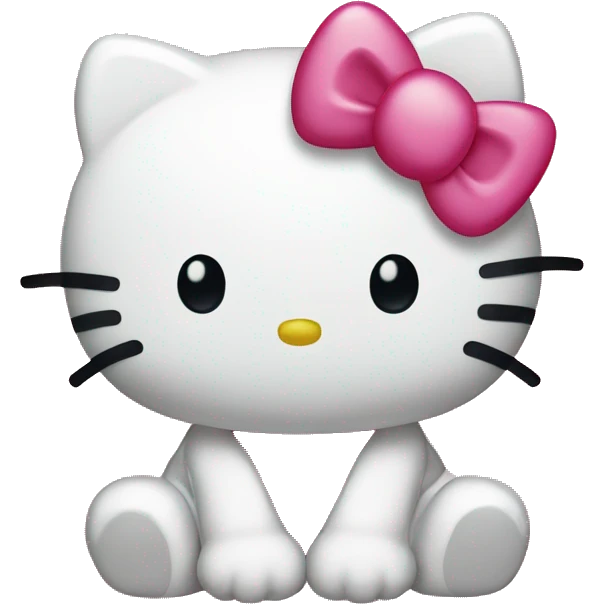 Tanned hello kitty emoji