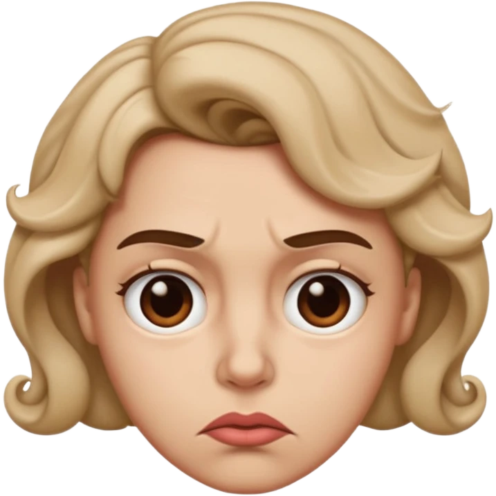 Jealous disgusted look emoji