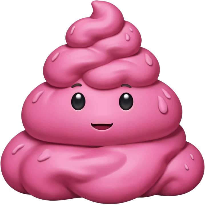 Pink poop emoji