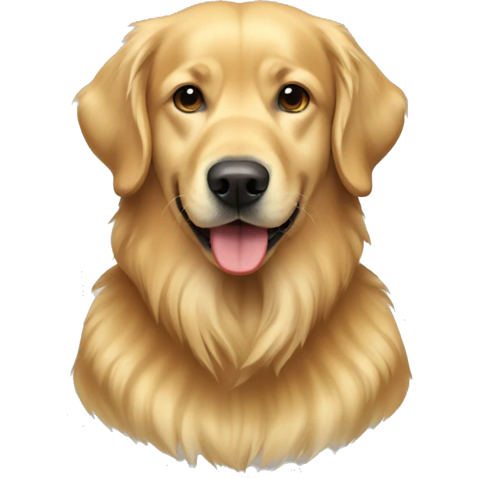 golden retriver wearing a christmas hoodi emoji