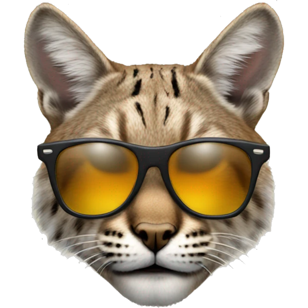 Bobcat with sun glasses  emoji