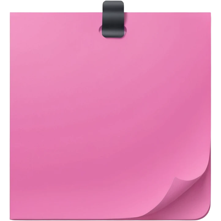 pink sticky note that  says notes  emoji