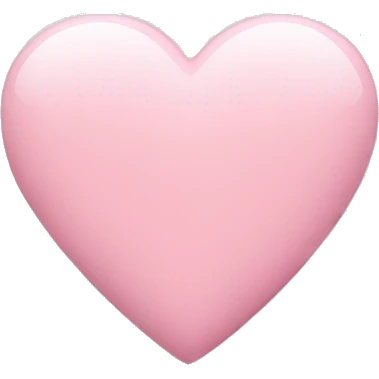 light pink heart shape emoji