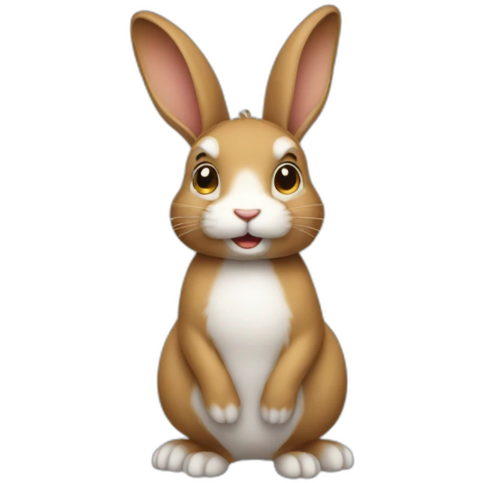 standing rabbit emoji