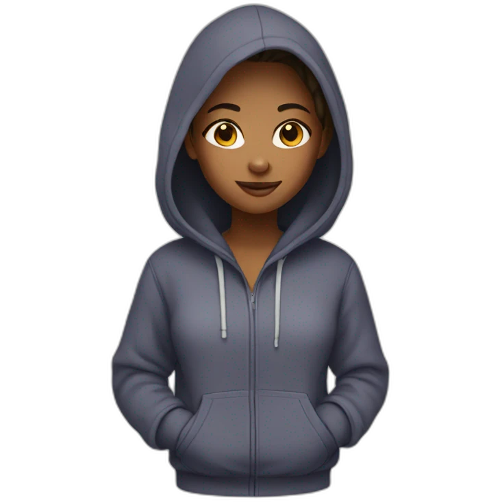 girl wearing a hoodie  emoji