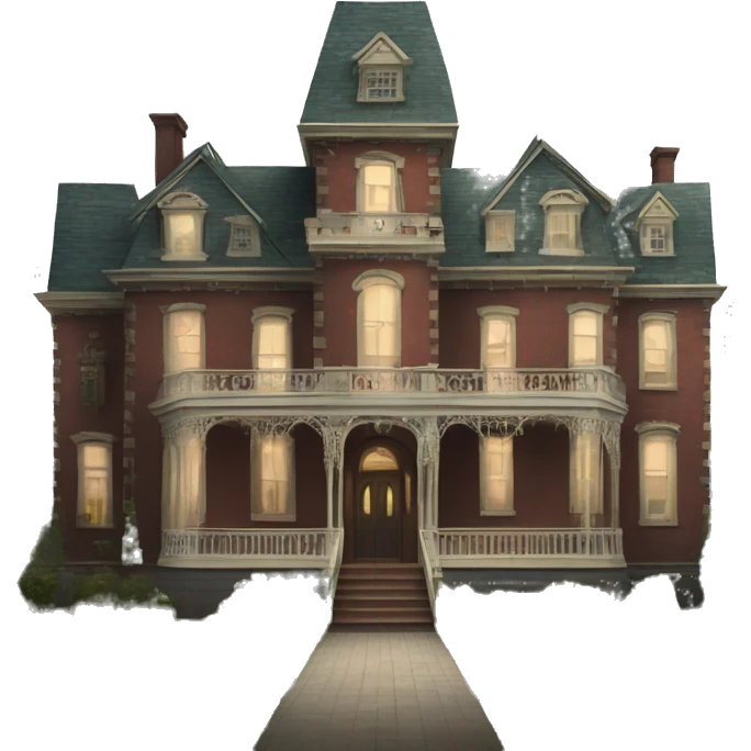Expensive pre-Victorian very wide Mansion hotel haunting  emoji