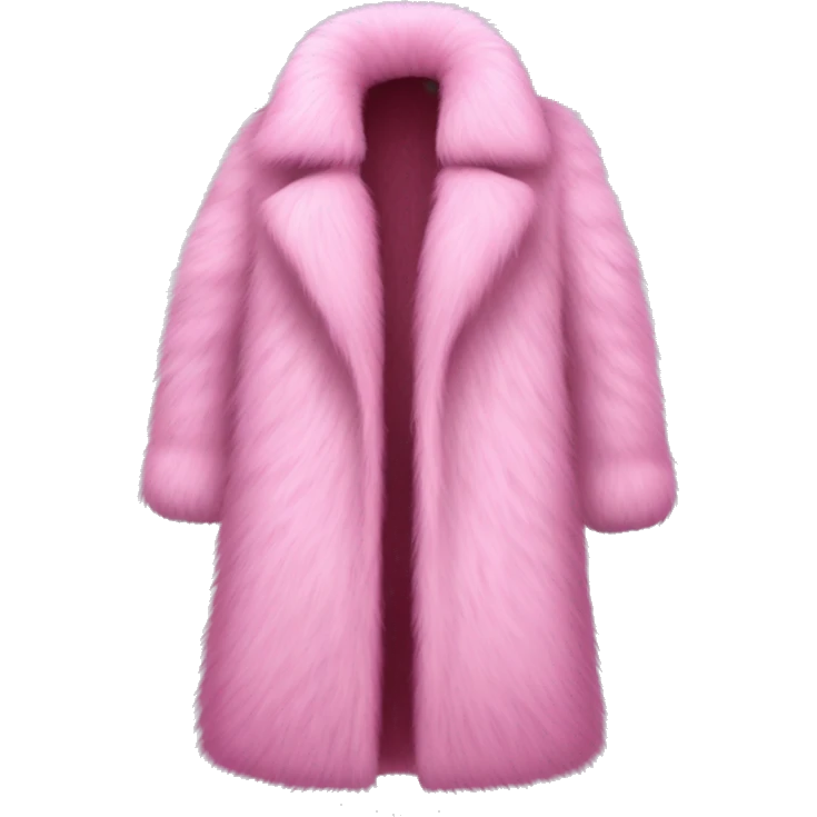 Long Pink fur coat emoji