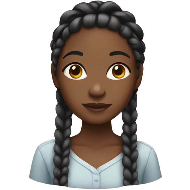 Black girl with braids  emoji