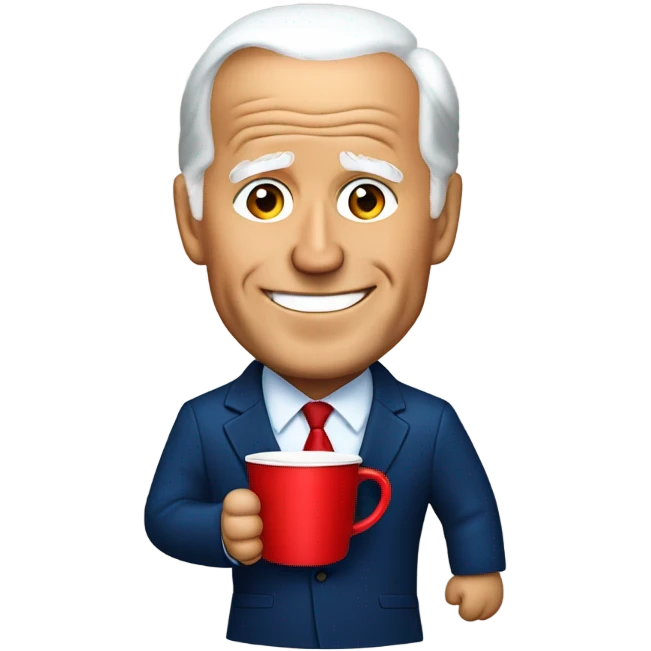 joe biden holding a red cup emoji