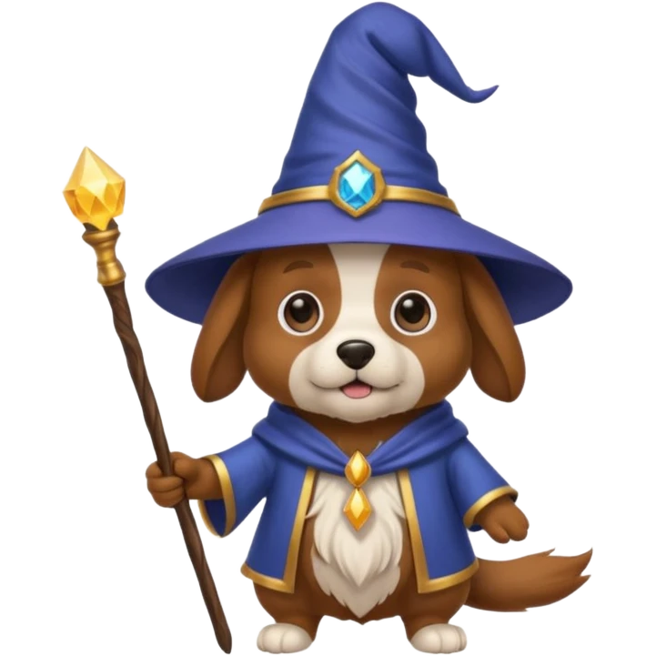 Dog wizard emoji