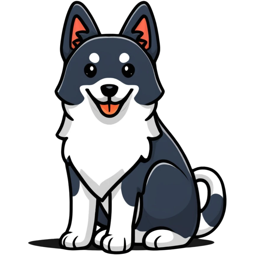 playful dog emoji