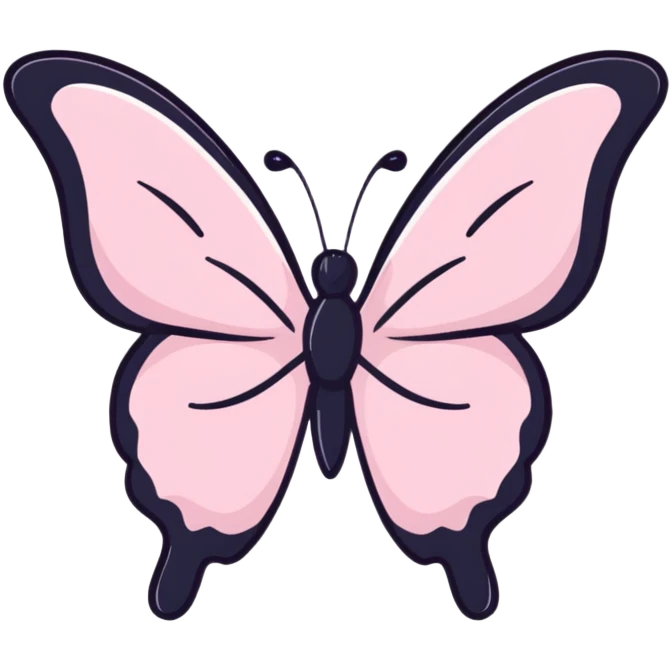 Light pink butterfly with sparkles emoji