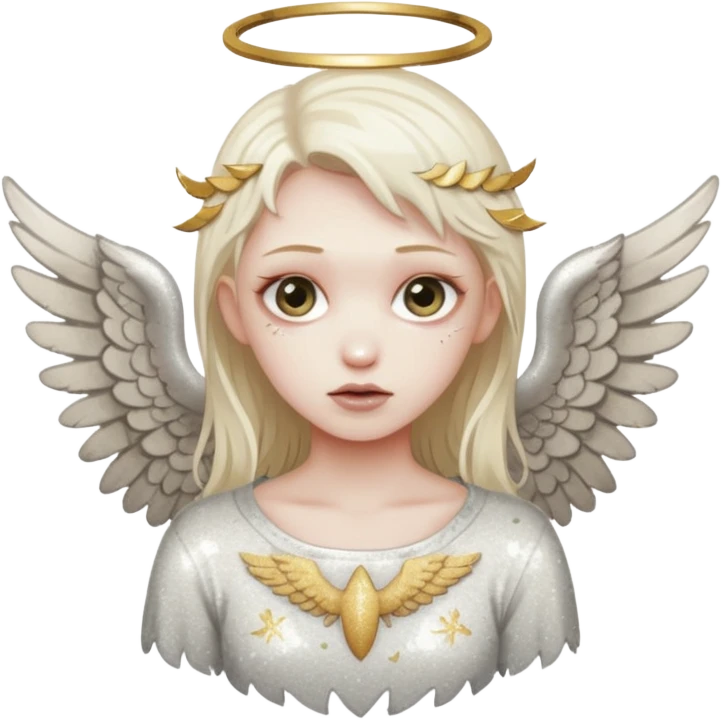 Glitter fallen angel emoji