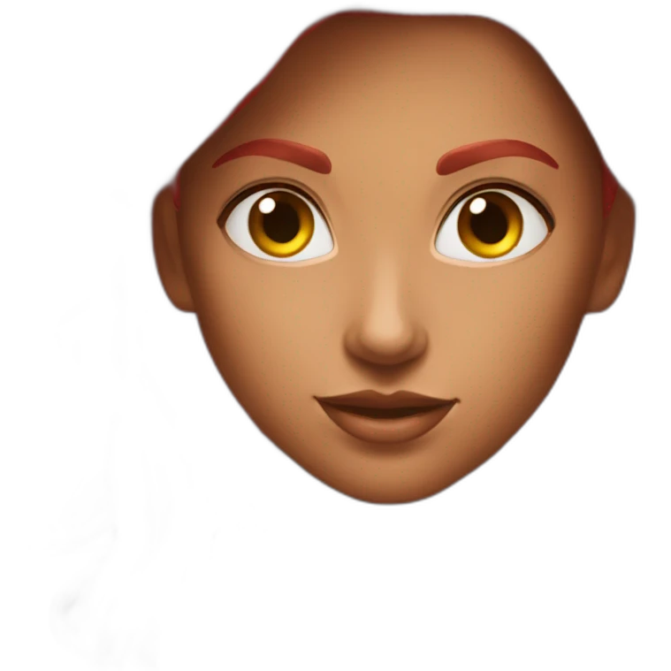 fit woman abs biceps red hair emoji