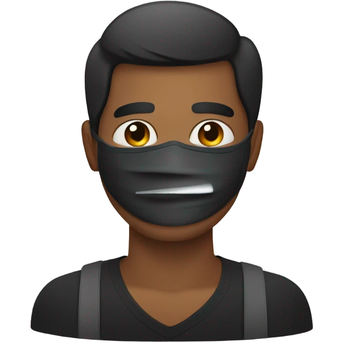 Hombre con mascarilla facial  emoji
