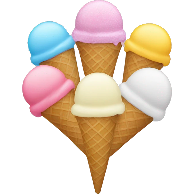 Bouquet of ice creams emoji