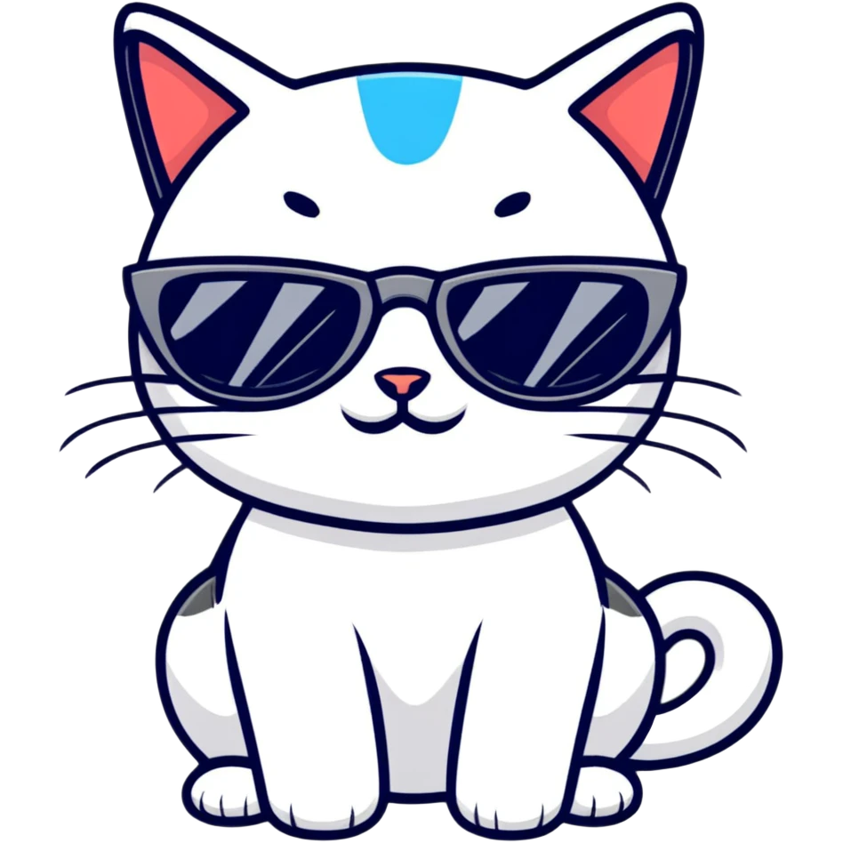 Cat with sunglasses emoji