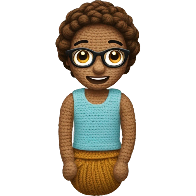 crocheting emoji