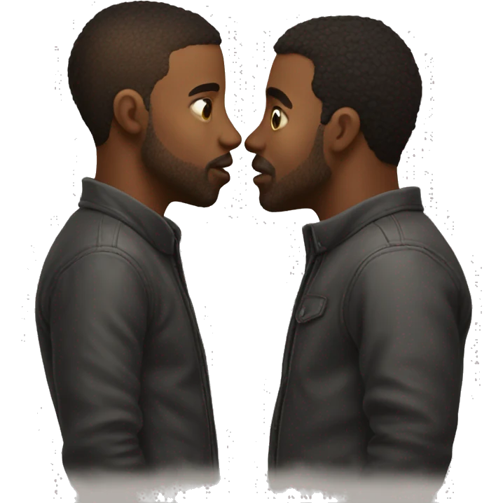 two bros kissing  emoji