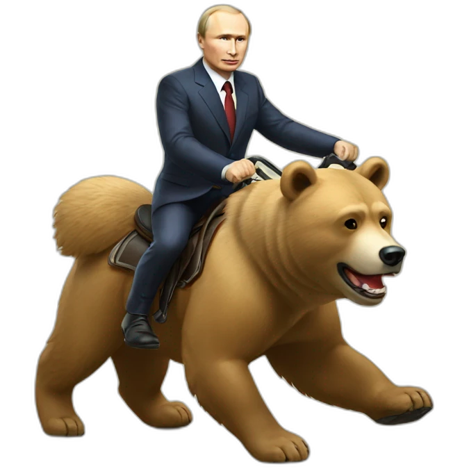 Putin ridding bear emoji