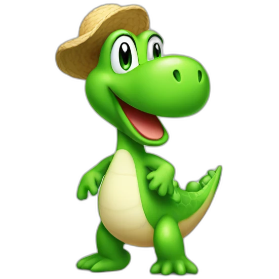 Green Yoshi in a bikini emoji
