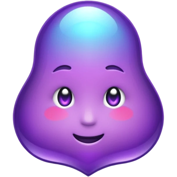 glitter purple and cian pin emoji