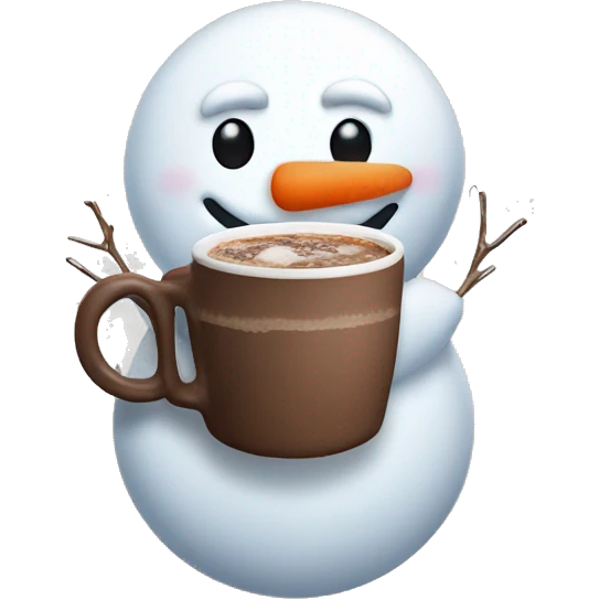 snowman with hot chocolate  emoji