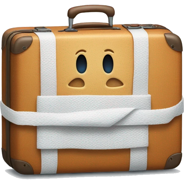 Bandage emoji on a suitcase emoji