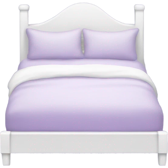 White and light purple cosy bed  emoji