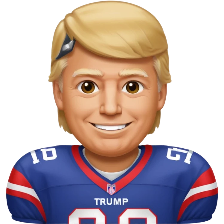 Donald trump supporting the commanders football team emoji